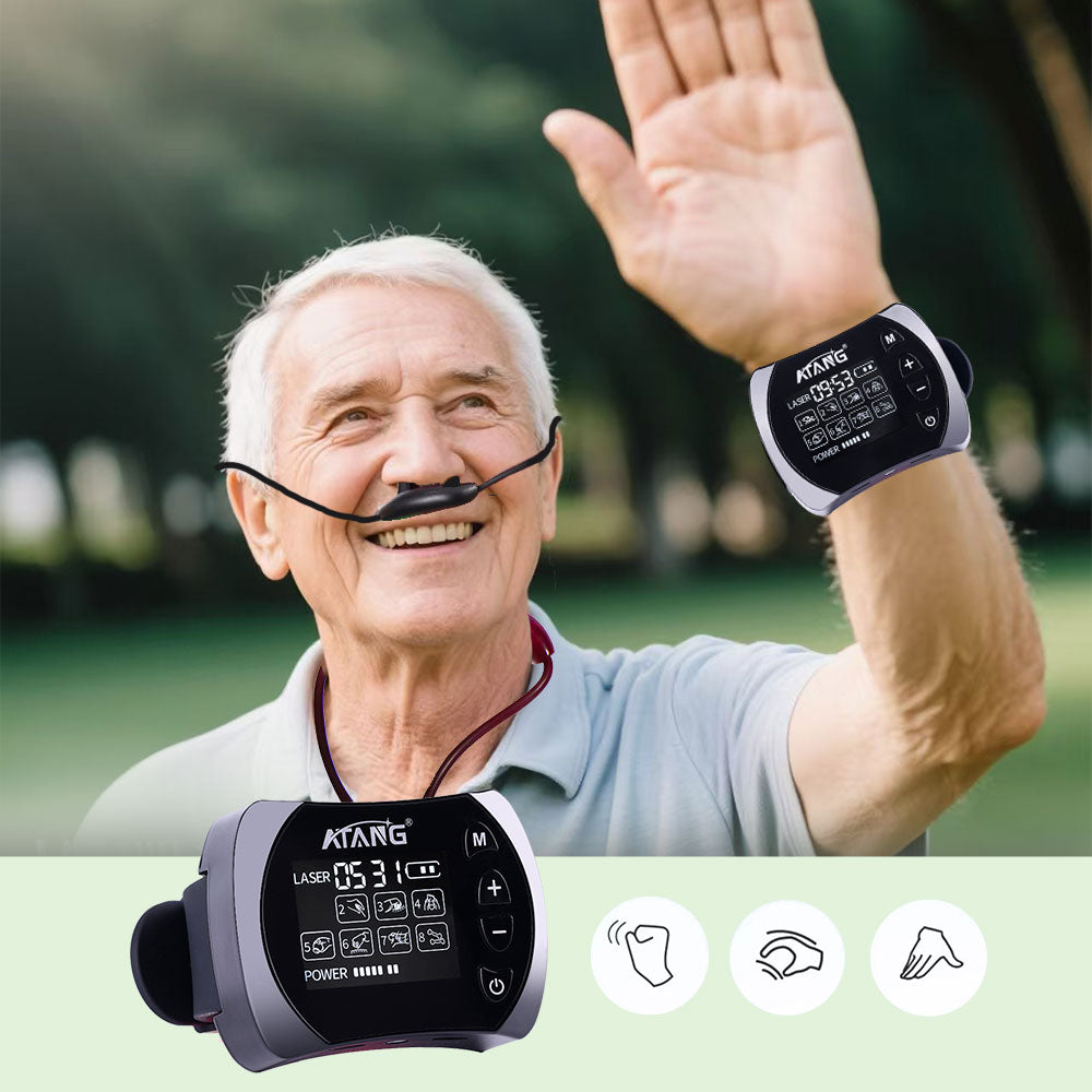 Elderly LLLT 650nm Laser Watch BP & Sugar Daily Health Aux
